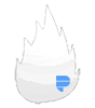 Hochwertige Schultafel-Magnetfolie in Feuer-Form <br>einseitig 4/0-farbig bedruckt