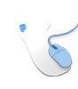 Mousepad hochwertig bedruckt aus Kunststoff mit Kautschuk-Rücken in Fußabdruck-Form konturgestanzt