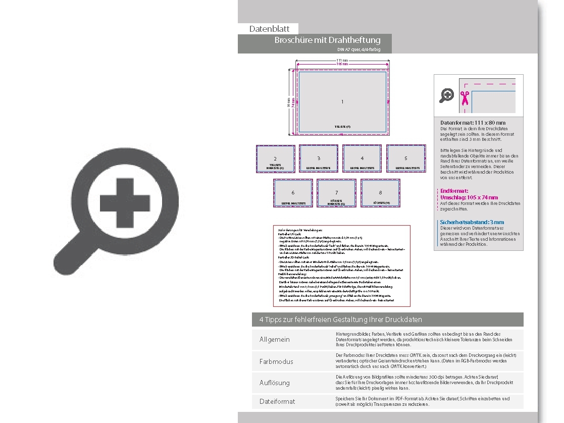 Product Bild brosch__re_mit_drahtheftung__endformat_din_a7_quer__24-seitig